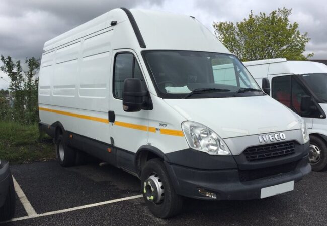 white van parked