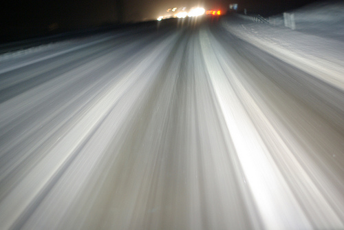 Snow on road
